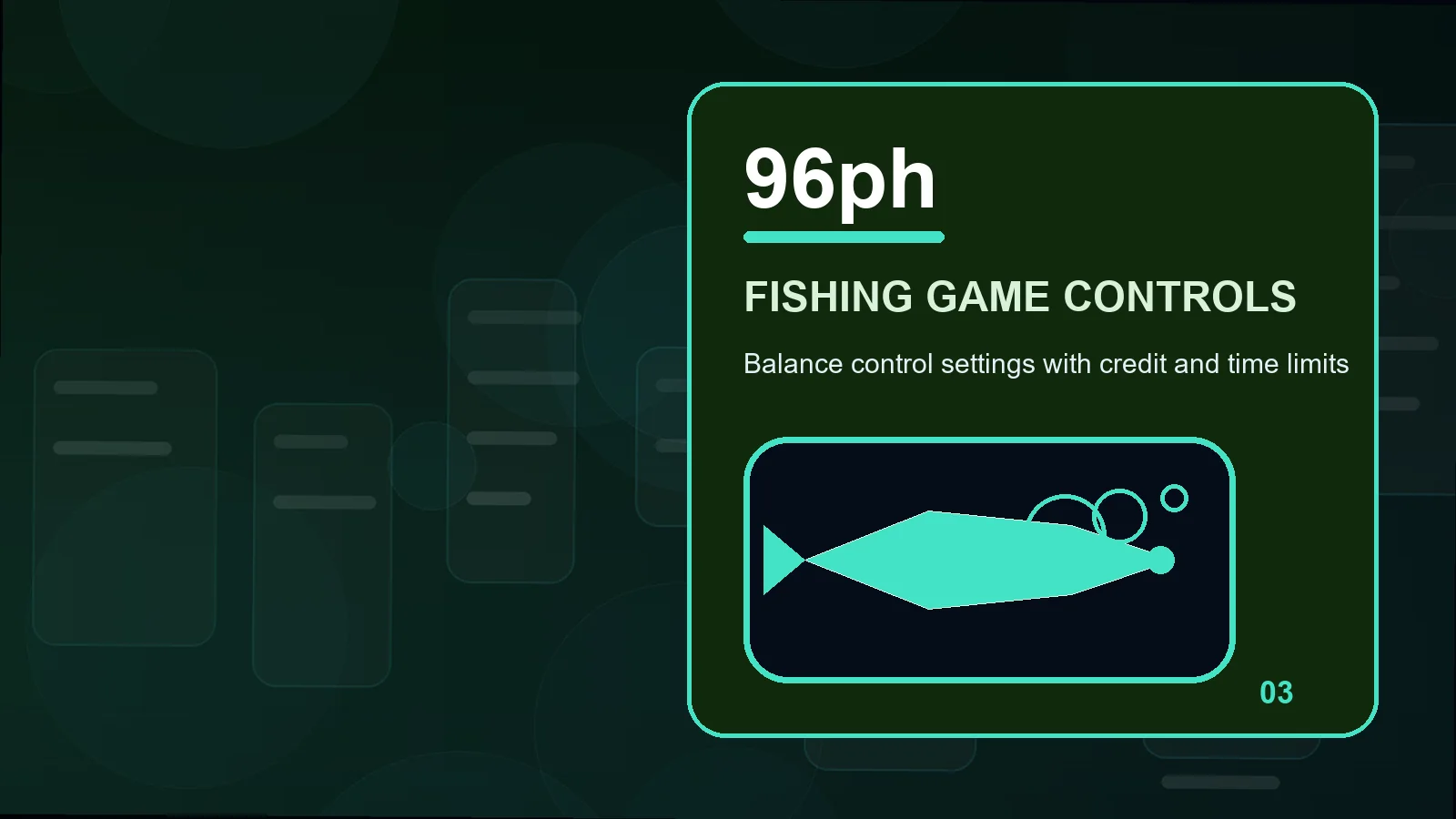 96ph fishing games illustration for a practical check for credit use