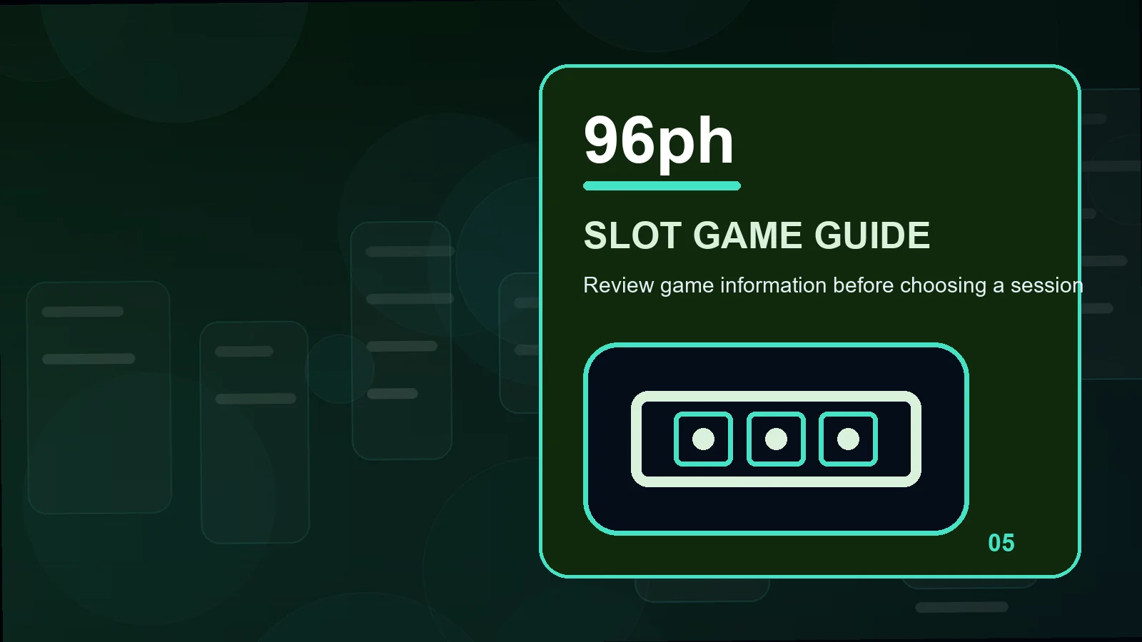 96ph slots illustration for read session timer before moving forward